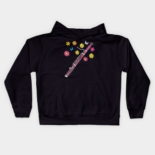 Mothers Day Bassoon Mom Female Bassoonist Kids Hoodie